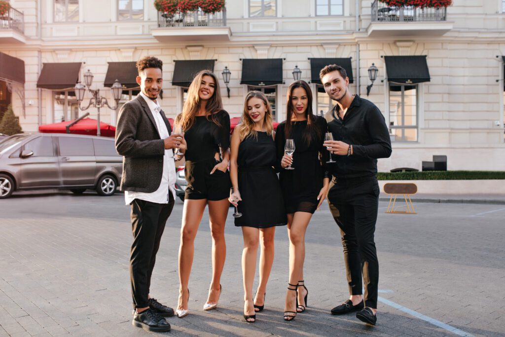 how to style black dress for a formal event