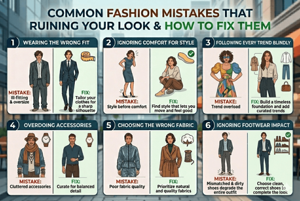 Common Fashion Mistakes That Ruining Your Look & How to Fix Them