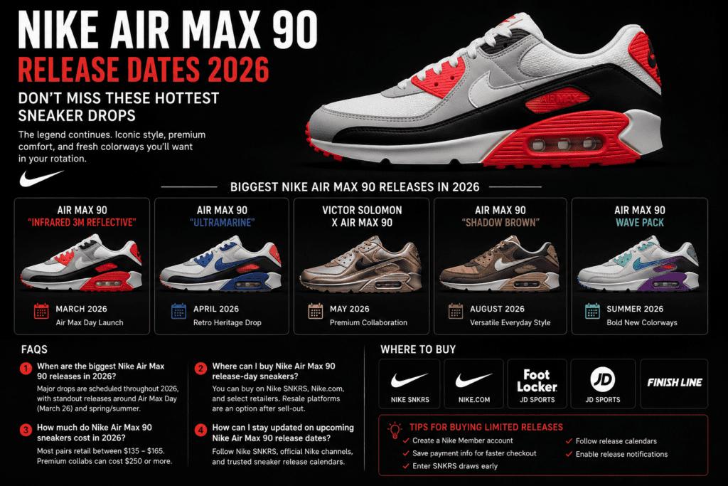 Nike Air Max 90 Release Dates 2026